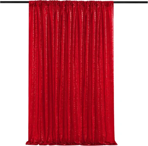 Miniatura 43 de Cortinas de fondo de lentejuelas rosas de 2 piezas, 2 pies x 8 pies, fondo de fotografía, cortina para fiestas con purpurina, fondo de boda, tela