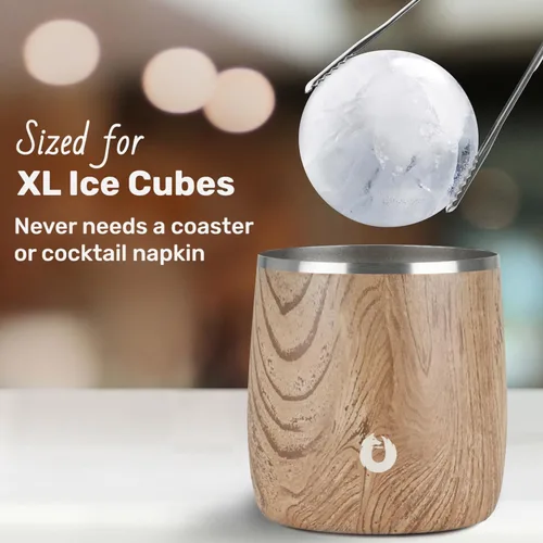 Miniatura 5 de SNOWFOX Vasos Whiskey Rocks de acero inoxidable con aislamiento al vacío de alta calidad, juego de 2, Old Fashioned, whisky, vasos lowball, elegante