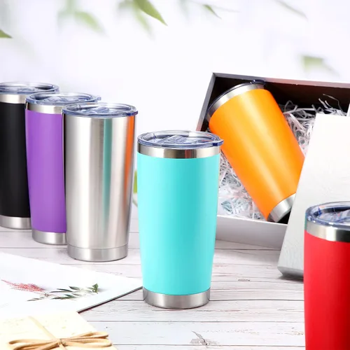 Miniatura 3 de Sieral Paquete de 36 vasos de acero inoxidable a granel con tapa, aislamiento al vacío de doble pared, taza de café de viaje con recubrimiento