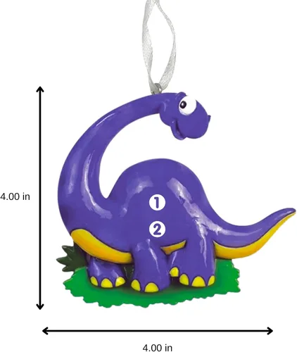 Miniatura 4 de Adorno de Navidad de dinosaurio 2025 – Recuerdo personalizado de T-Rex para niños – Divertida decoración de vacaciones de animales jurásicos