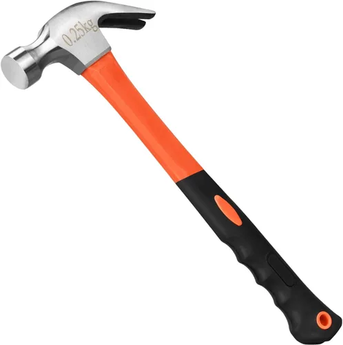 Martillo de garra de uso general de fibra de vidrio recta de 8/16/24oz, con cara lisa y agarre antideslizante