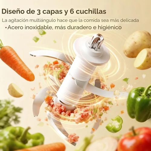 Miniatura 5 de Fabricante de Alimentos para Bebés, Juego Pequeño de Procesador de Alimentos para Bebés, Fruta, Verdura, Carne, Fabricante de Alimentos para Bebés