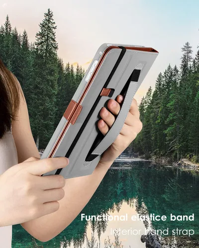 Miniatura 6 de DTTO para iPad de 9.7 pulgadas 5ª/6ª generación 2018/2017 con soporte para Apple Pencil, funda de piel premium con función atril para iPad de 9.7