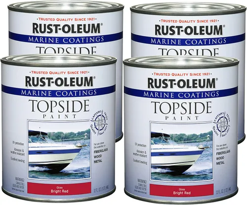 Miniatura 11 de Rust-Oleum 207005 Pintura para cubierta marina Marine Coatings, cuarto de galón, color gris acorazado