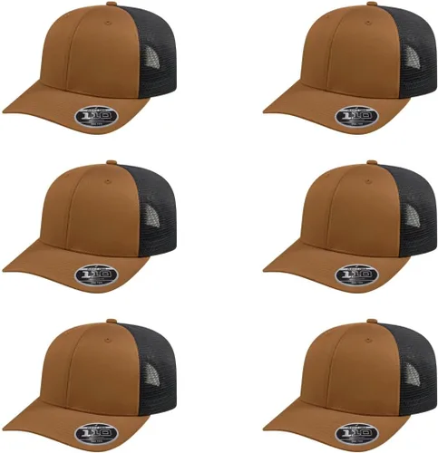 Miniatura 47 de Cap America i8502 Flexfit 110 Premium - Gorra de camionero de perfil medio con 6 paneles de malla trasera con protección UV y cierre ajustable Azul