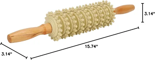 Miniatura 10 de Rodillo de masaje fascia, Rodillo de madera, Puntos de gatillo, Pierna delgada, Afloja la celulitis, Rodillo de masaje de fascia para heridas