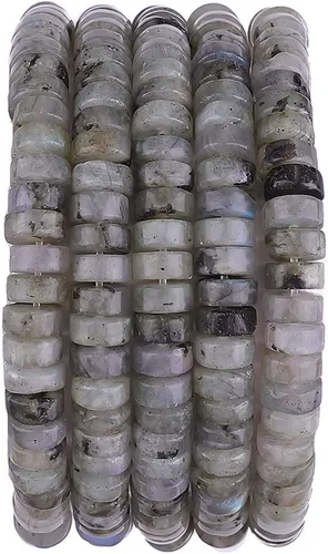 Miniatura 51 de BEADIA Cuentas Espaciadoras de Jade Amarillo Natural en Forma de Tapa, Cuentas Semipreciosas Sueltas para Hacer Joyas con Encuadernación, 4mmx2mm