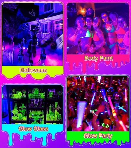 Miniatura 7 de Paquete de 2 barras de luz negra LED de 42W, luz negra con cable de 6 pies + interruptor + enchufe, suministros de fiesta de luces negras que