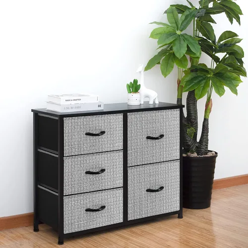 Miniatura 3 de AZL1 Life Concept Mueble de almacenamiento para tocador, grande, organizador de pie para dormitorio, oficina, sala de estar y armario, 5 cajones