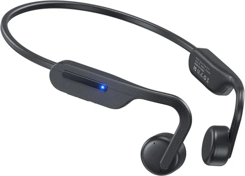 Auriculares de conducción ósea, auriculares de oído abierto, sonido superior inalámbrico Bluetooth auriculares para correr 10 horas de reproducción,