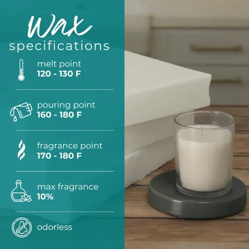 Miniatura 3 de Direct Candle Supply - Cera de vela de soja de coco de 10 libras para hacer velas - Mezcla cremosa para formulación de fragancia de alta carga, cera