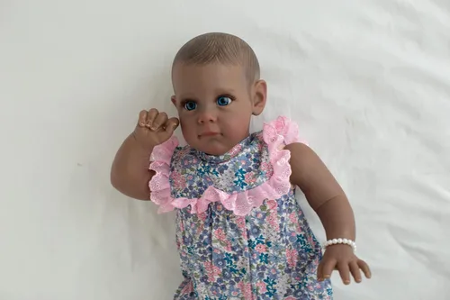 Miniatura 5 de TERABITHIA Muñecas de bebé recién nacidas de 24 pulgadas de tamaño grande, hechas a mano con cuerpo suave al tacto y peso realista para recién Mono
