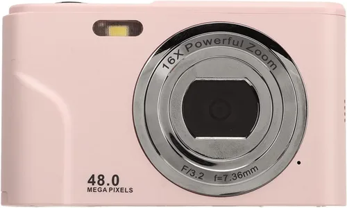 Cámara digital, 1080P HD de 2.4 pulgadas, mini cámara compacta con zoom de 16X, cámara de video portátil y recargable para adultos, estudiantes,