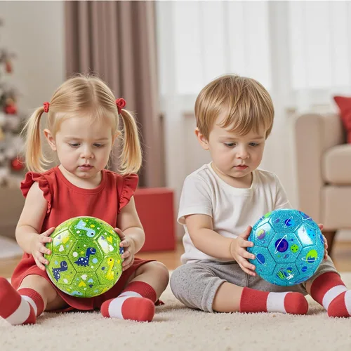 Miniatura 3 de ZOOJOY Balón de fútbol de tamaño 2 para niños pequeños, paquete de 2 pelotas de fútbol para niños con bolsa de malla de inflador, juguetes
