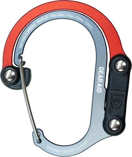 Miniatura 14 de GEAR AID HEROCLIP Mosquetón giratorio de 360° y gancho (mediano) para camping, mochila, maletas y organización de garaje Azul (Blue Steel)