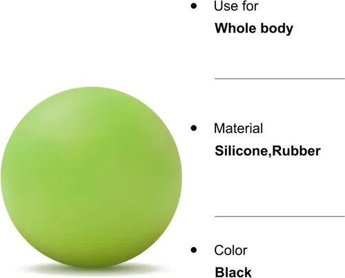 Miniatura 7 de Pelota de lacrosse para masaje WOVTE para músculos doloridos, hombros, cuello, espalda, pies, cuerpo, tejido profundo, punto de activación, nudos