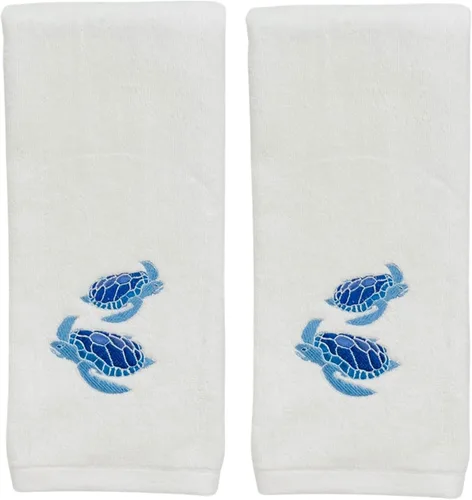 Miniatura 38 de Serafina Home Toallas de mano náuticas para huéspedes: Coastal Love Anchors The Soul, 2 piezas suaves y absorbentes