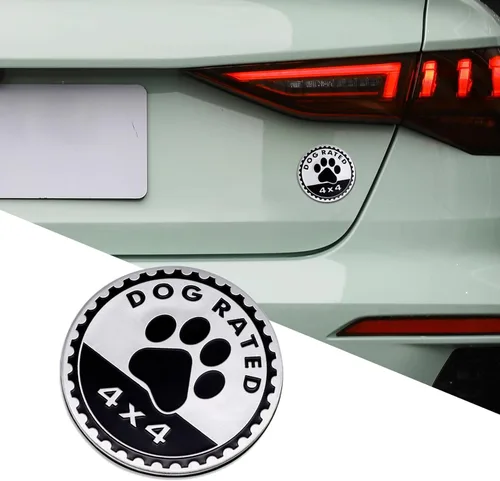 Miniatura 14 de Insignias de Automóvil 3D, Emblema Squatch Badge Rated, Insignia Automotriz de Metal 4 x 4, Calcomanías de Emblema Redondo, Insignias de Emblemas
