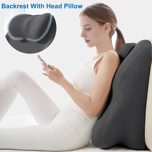 Miniatura 4 de Almohada de 27 grados para parejas, almohada de cuña para aliviar el reflujo ácido, almohada de cuña de cama para dormir, almohadas de elevación