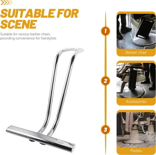 Miniatura 6 de Silla de salón Pedal universal Silla de salón Reposapiés Reposapiés Universal Reposapiés Pedal s Reposapiés Trípode de acero inoxidable Almohadillas