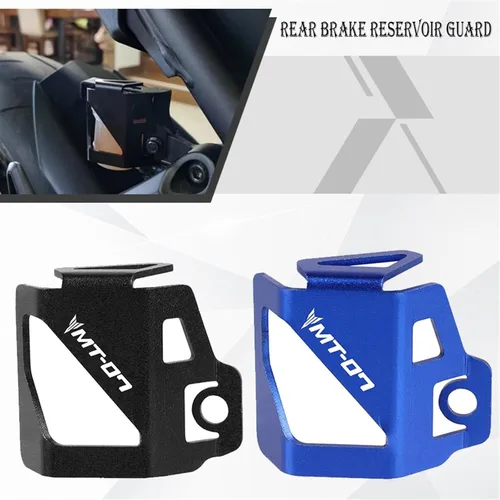 Miniatura 3 de Tapa de rosca para motocicleta, protector de depósito de líquido de freno trasero para Yamaha MT-07 MT-09 MT 07 09 (color : MT07 negro, tamaño: 1)