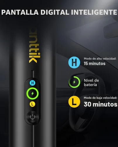Miniatura 3 de Fanttik Slim V10 APEX - Aspiradora inalámbrica para automóvil, mini aspiradora portátil 4 en 1, potencia de succión de 19 kPa, pantalla digital Negro