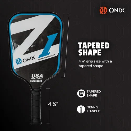 Miniatura 5 de Onix Graphite Z5 - Paleta de pickleball de fibra de carbono con forma de cuerpo ancho, núcleo de panal y cara de grafito ONIX Paleta de pickleball