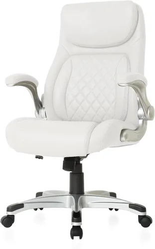 Nouhaus +Posture Silla de oficina ergonómica de piel sintética. Soporte lumbar Click5 con reposabrazos FlipAdjust. Silla ejecutiva moderna y silla
