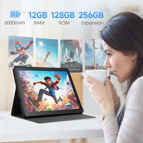 Miniatura 6 de DigiLand Tablet Android con pantalla táctil HD, tableta WiFi para estudio, lectura y transmisión, tableta ligera para el hogar, estudiantes