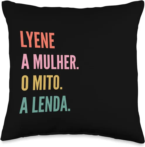 Designs De Nomes Engraçados Para Mulher Divertido cojín portugués con diseño de primer nombre, 16 x 16 pulgadas, multicolor