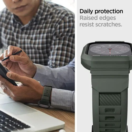 Miniatura 6 de Spigen for Apple Watch Band with Case, Rugged Armor Pro Compatible with Ultra 3/2/1 49mm, Series 11/10 46/42mm, 9/8/7 45/41mm, SE3/SE2/SE/6/5/4