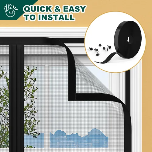 Miniatura 8 de HADOR Puerta con Malla Magnética Ajustable se Ajusta a Puertas de Ancho 29" - 33" Altura 79" - 81", Malla de Red para Puerta Resistente DIY