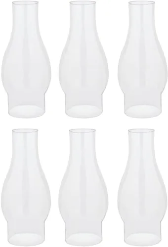 Ciata Lámpara de aceite, vidrio, lámpara de chimenea de huracán victoriano de repuesto, pantalla de lámpara de chimenea de vidrio transparente