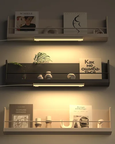 Miniatura 6 de ASOKO Sensor de movimiento regulable LED debajo del gabinete, barras de luz LED enchufables de 12 pulgadas, barra de luz blanca cálida de 2700 K