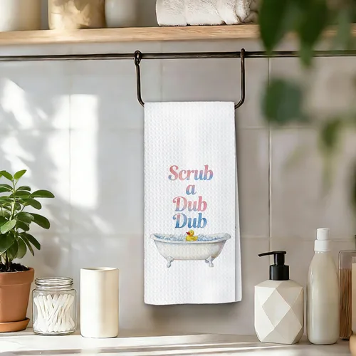 Miniatura 4 de Chicimln - Divertidas toallas de mano de goma para baño, estilo bohemio, para bañera, pato amarillo, toallas de mano decorativas para niños y niñas