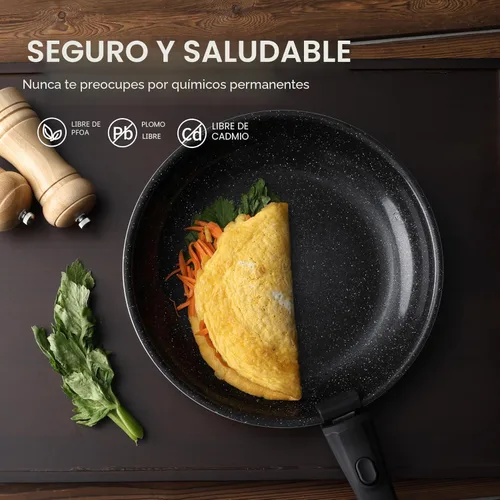 Miniatura 7 de BECIGAR Juego de 23 ollas y sartenes de cerámica, antiadherentes con mango desmontable, juego de cocina de inducción con mango extraíble, incluye