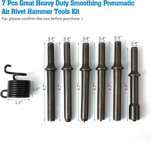 Miniatura 2 de Kit de herramientas de martillo de remache neumático de alisado de alta resistencia de 7 piezas