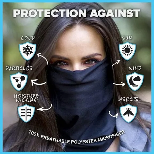 Miniatura 2 de S A Company 5 Pack UV Face Shield Multipurpose Protector Neck Gaiter Elastic Face Mask Patriotic Design for Men and Women