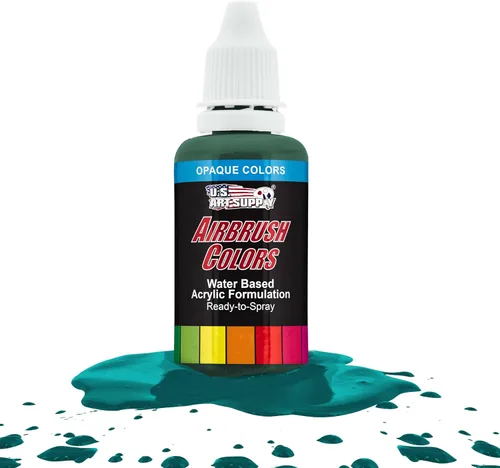 Miniatura 43 de U.S. Art Supply Opaque Lake Blue - Pintura acrílica para aerógrafo con efectos especiales, 8 onzas, lista para rociar, pintura con pincel de aire a