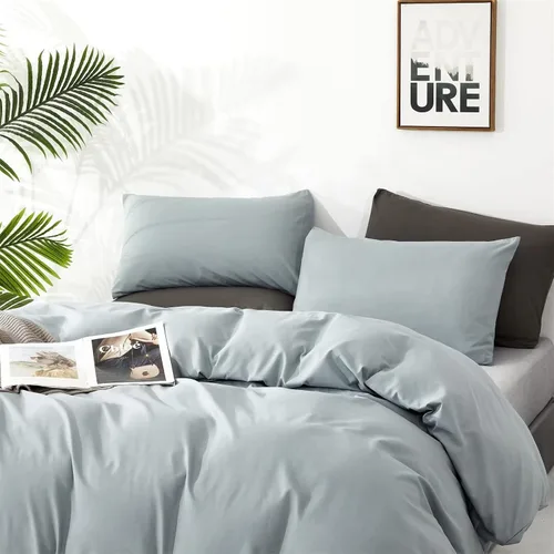 Miniatura 4 de Houseri - Juego de edredón azul, tamaño Queen, ropa de cama para mujeres y niñas, juego de edredón de color azul claro, tamaño Queen, para niños