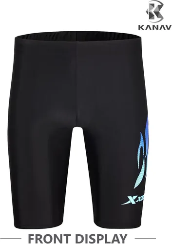 Miniatura 2 de KANAV Traje de baño deportivo para hombre, traje de baño de compresión, pantalones cortos de natación de resistencia, entrenamiento de carreras