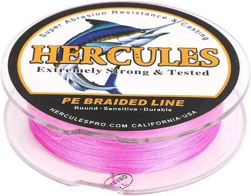 Miniatura 4 de HERCULES - Hilo para pescar súper fuerte de 4 hebras trenzadas, rentable, para agua salada, de 6 lb a 100 lb de resistencia, 109/328/547/1094 yardas