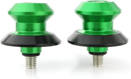 Miniatura 6 de Xitomer 1 par de bobinas/deslizadores/carretes de brazo oscilante para motocicleta M8 X1.25, apto para Z650/Z900/Z800/Z400, ZX6R 13-22/ZX10R Verde