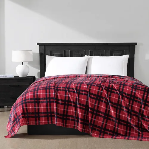 Miniatura 2 de Nautica - Cobija individual, ropa de cama de felpa suave, ideal para cama o sofá, elementos esenciales para dormitorio, con certificación Oeko-Tex