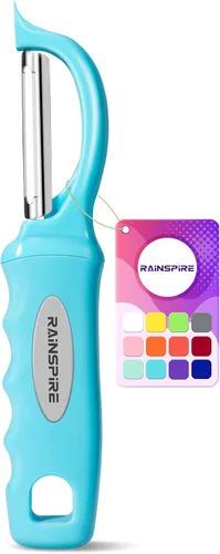 Miniatura 18 de Rainspire Pelador de verduras, pelador de patatas para cocina, cuchillas afiladas de acero inoxidable, mango cómodo, pelador de frutas, pelador