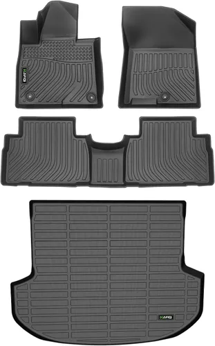 Miniatura 70 de HAFIDI® - Tapetes para auto con almacenamiento debajo del asiento, para todo clima, antideslizantes, de elastómero termoplástico, para la primera