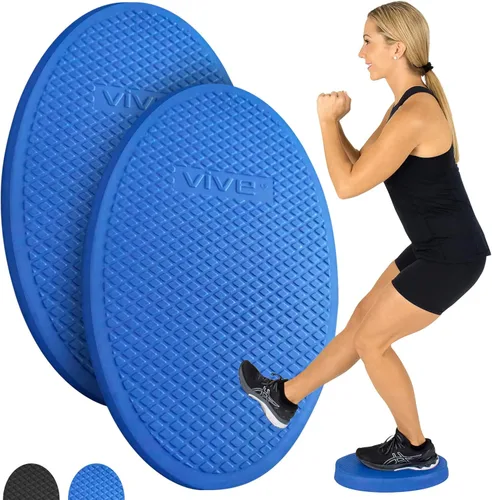 Miniatura 12 de Vive Almohadilla de equilibrio ovalada, cojín tambaleante para equipos de terapia física y rehabilitación, espuma suave para entrenamiento, yoga
