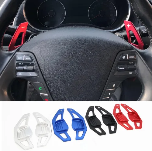 Miniatura 3 de DOUKI Pegatinas de cambio de volante de coche, para KIA K3 CERATO Forte Koup SX 2015 2016 Cadenza Ceed Pro GT SW 2013 2014 Paddle Shift