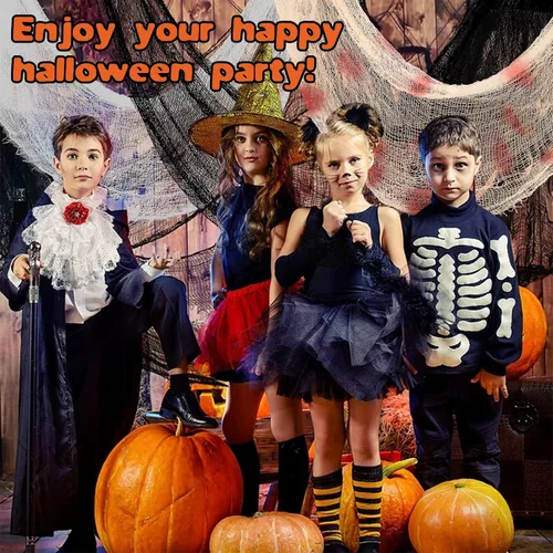 Miniatura 4 de Xgunion Tela espeluznante de Halloween, 6 piezas de 30 x 72 pulgadas, tela de gasa espeluznante y espeluznante para Halloween, decoración de 2