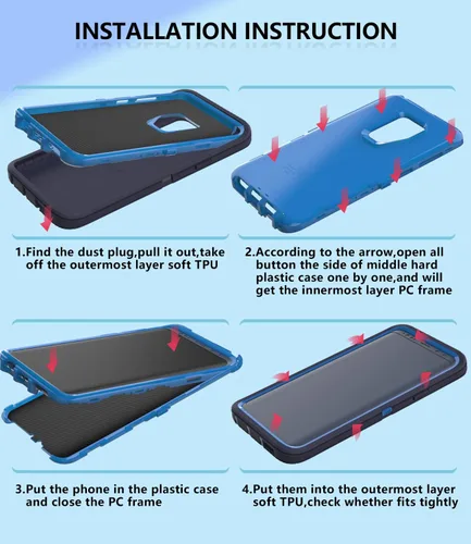 Miniatura 6 de Funda protectora a prueba de golpes para Samsung Galaxy S9 Plus, 6.2 pulgadas (negro)